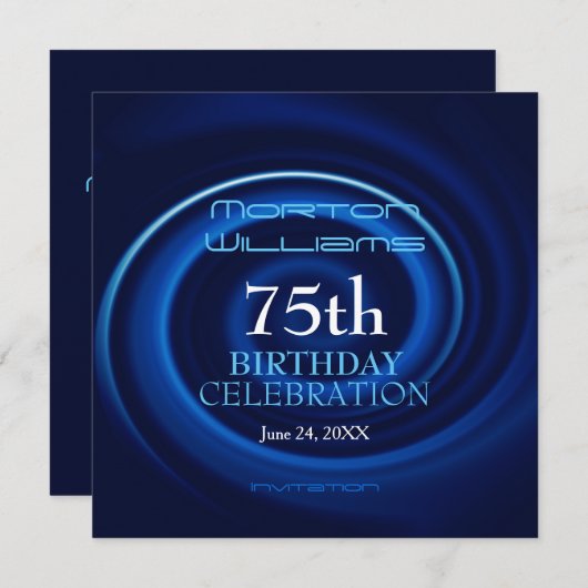 Vortex 75e anniversaire Invitation (Devant / Derrière)