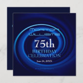 Vortex 75th Birthday Celebration Invitation Kaart (Voorkant / Achterkant)