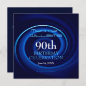 Vortex 90th Birthday Celebration Invitation Kaart (Voorkant / Achterkant)