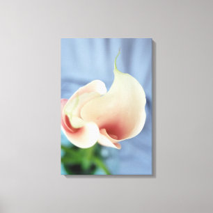 Vortex Blanc Calla Lily Toile Florale Art Imprimer