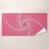 vortex carré en velours rose (Serviette de bain)