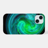 VORTEX CLAIR, Vagues Fractales Vert Bleu Abstrait (Verso Horizontal)