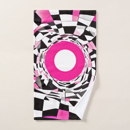 Vortex rose : une À damiers descente (Serviette à main)