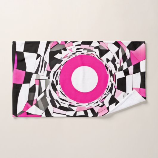 Vortex rose : une À damiers descente (Serviette à main)