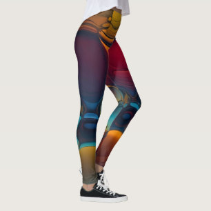 Vortex van kleuren: een Abstracte dans van olie Leggings