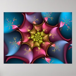 Vortex van kleuren poster