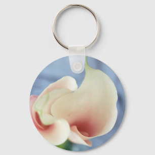 Vortex White Calla Lily Art Foto Sleutelhanger