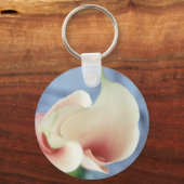 Vortex White Calla Lily Art Foto Sleutelhanger (Voorkant)