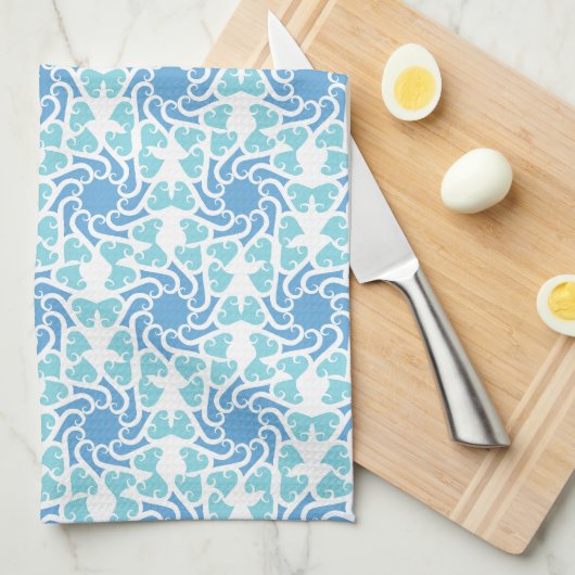 Vórtice Azul Theedoek (Quarter Fold)