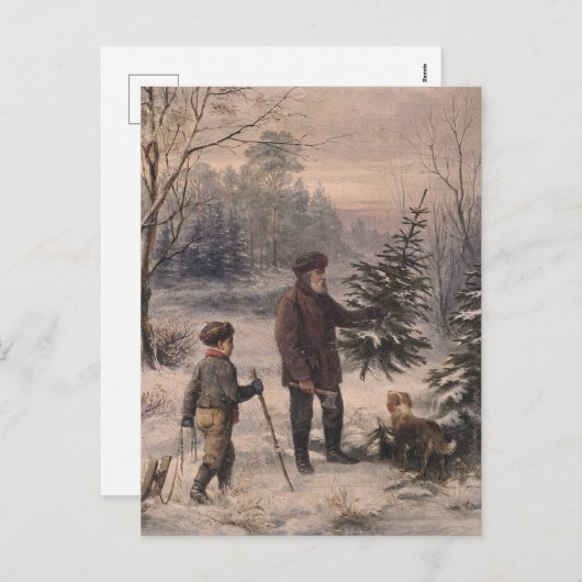 Vorweihnacht | F Kruger| Duitse kerst Feestdagenkaart (Voorkant / Achterkant)