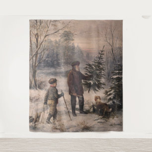 Vorweihnacht F Kruger Duitse kerst Wandkleed