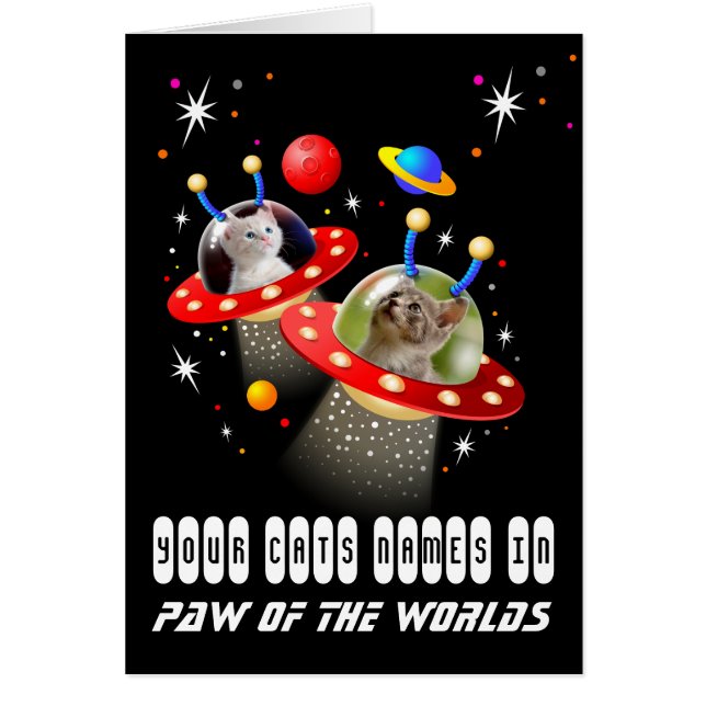 Vos 2 chats dans un Alien vaisseau spatial OVNI Sc (Devant)