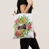 Vos 2 Photos en Cadres Fleurs Sacs personnalisés (De près)