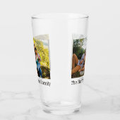 VOS 2 photos et nom personnalisé pinte verre (Gauche)