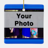 Vos 2 PHOTOS Moins chers Photo Keepsaké Ornements (Dos)