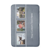VOS 3 PHOTOS & TEXTE tapis de bain personnalisés (Devant (Vertical))