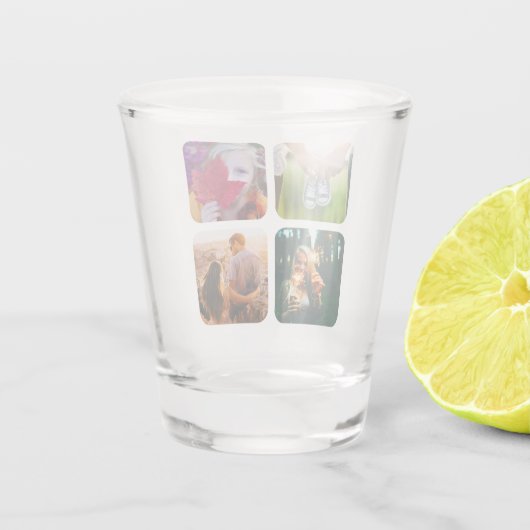 Vos 4 Photos Arrondi Modèle de verre de tir (Dos)