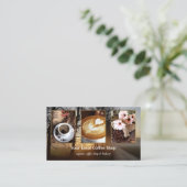 Vos 4 Photos Café Shop Modèle Carte de visite (Debout devant)