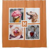 VOS 4 PHOTOS & MONOGRAM rideau de douche (Devant)