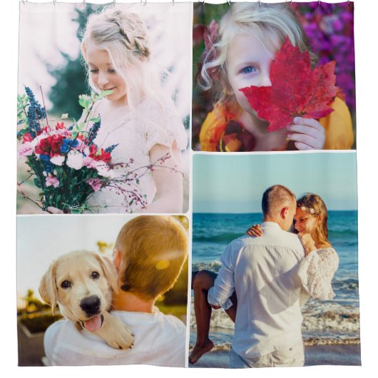 Vos 4 Photos Roundé Frame Douche Rideau (Devant)