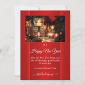 Vos 5 Photos Élégante Carte de Vacances de Noël Ro (Dos)