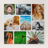 Vos 9 Photos Jigsaw Puzzle Collage encadré blanc (Vertical)