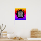 Vos affiches de code QR exemple avec texte personn (Cuisine)
