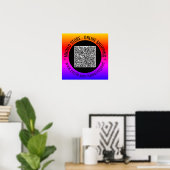 Vos affiches de code QR exemple avec texte personn (Bureau à domicile)