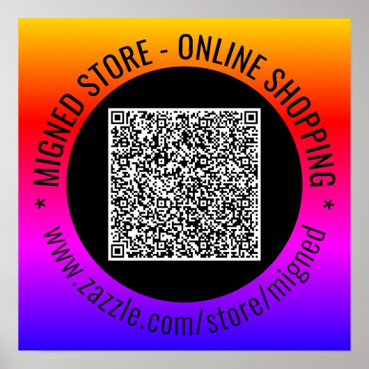 Vos affiches de code QR exemple avec texte personn (Devant)