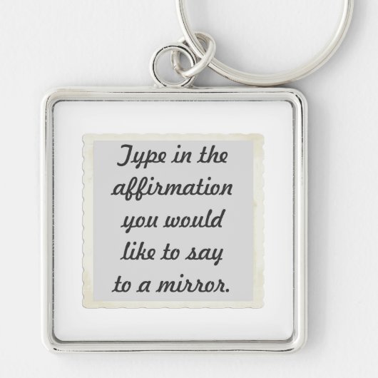 Vos affirmations sur des porte-clés à design de mi (Devant)