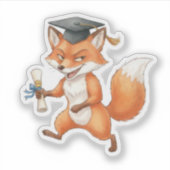 Vos Afstuderen Sticker (Voorkant)