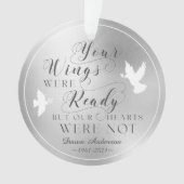 Vos Ailes Étaient Prêts Photo Memorial Keepsaké Do (devant)