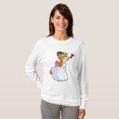 Vos als bruid met trouwjurk & bloemstuk t-shirt (Voorkant volledig)