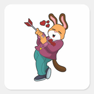 Vos als Bruidegom met Pak Vierkante Sticker