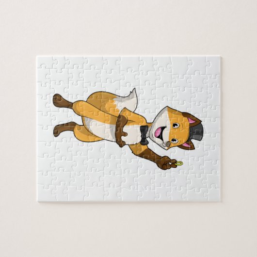 Vos als bruidegom met trouwring legpuzzel (Horizontaal)