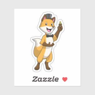 Vos als Bruidegom met Trouwring Sticker