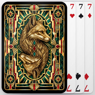 Vos, Art Deco Wildlife Pokerkaarten