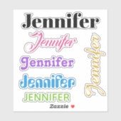 VOS autocollants de NOM (Feuille)