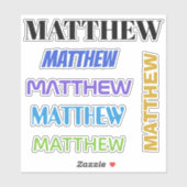 VOS autocollants de NOM (Feuille)