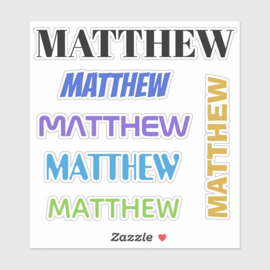 VOS autocollants de NOM (Feuille)