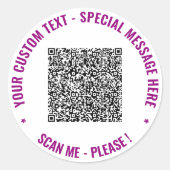 Vos autocollants de texte personnalisés Code QR Ch (Devant)