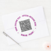 Vos autocollants de texte personnalisés Code QR Ch (Enveloppe)