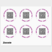 Vos autocollants de texte personnalisés Code QR Ch (Feuille)