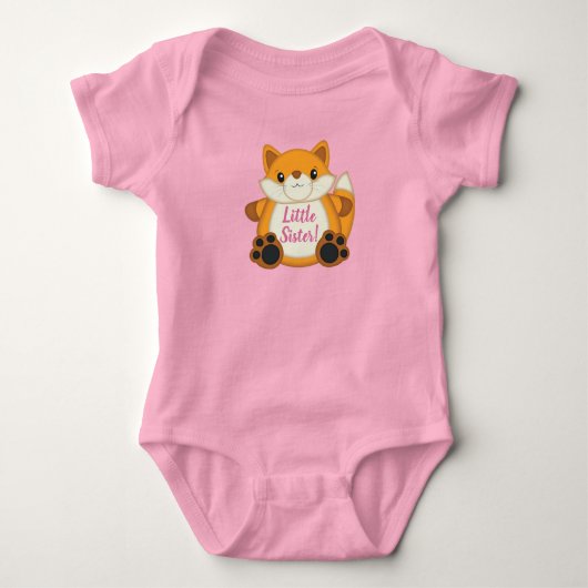 Vos Babyshower Roze Romper (Voorkant)