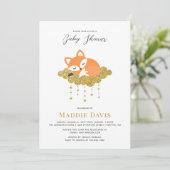 Vos Babyshower Uitnodiging (Staand voorkant)
