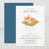 Vos Babyshower Uitnodiging (Voorkant / Achterkant)