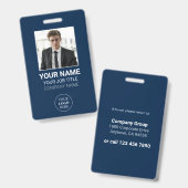 Vos badges d'identification d'entreprise avec logo (Avant & arrière)