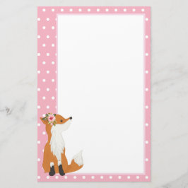 vos, bos, schattig, meisjes, leuk, briefpapier