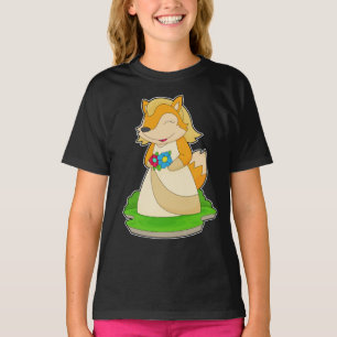 Vos Bruid Bloemen Bruiloft T-shirt
