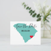 Vos couleurs Carolina du Sud Forme de la carte Enr (Debout devant)